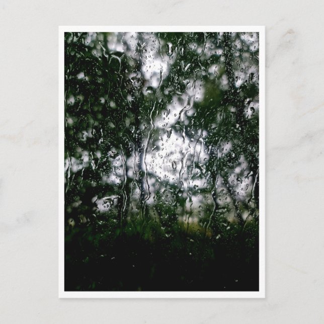 Postal Hinter dem Regen – Regentropfen an der Scheibe Pos (Anverso)