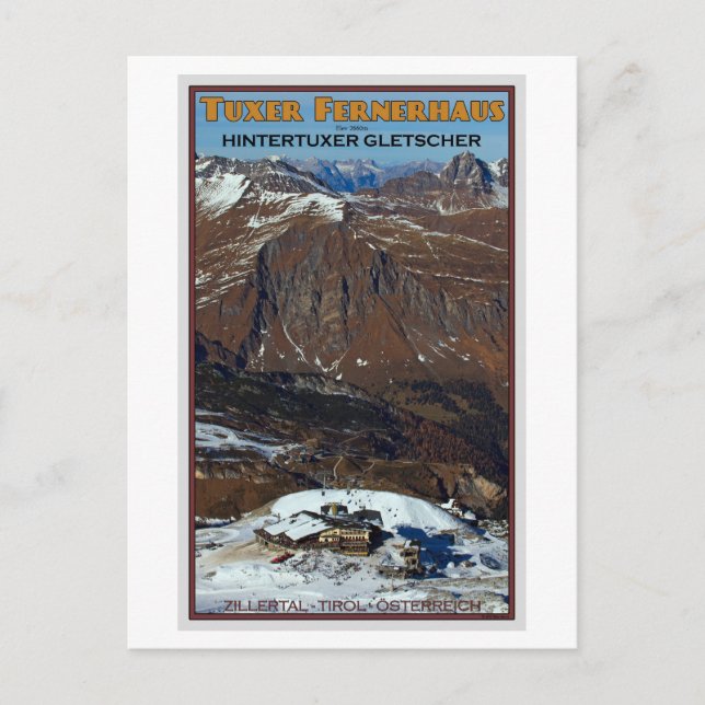 Postal Hintertux - Tuxer Fernerhaus (Anverso)