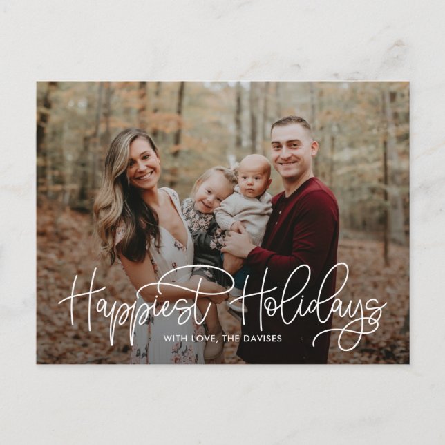 Postal Hip Writing Happiest Holidays (Anverso)