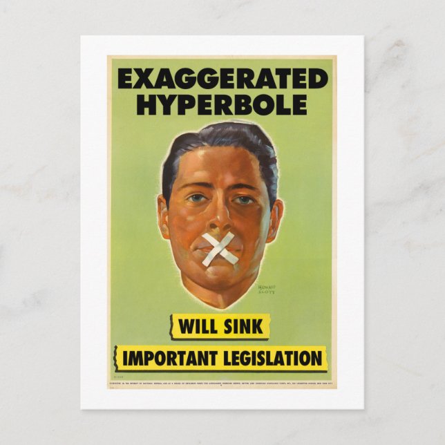 Postal hiperbólica exagerada (Anverso)