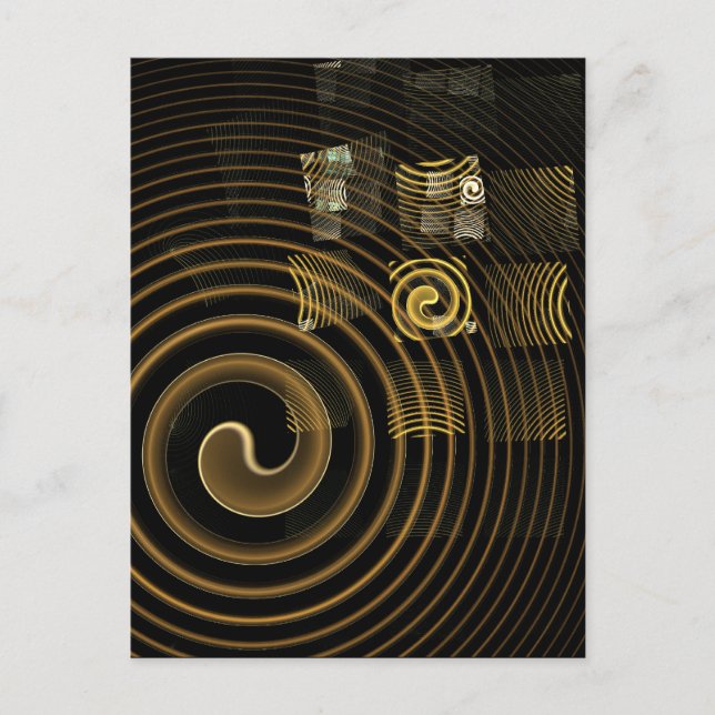 Postal Hipnosis Abstrato Art Postcard (Anverso)