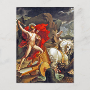 Postal Hipólito y monstruo del mar por Bordier du Bignon