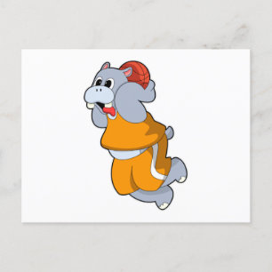 Postal Hipopótamo en deportes de baloncesto