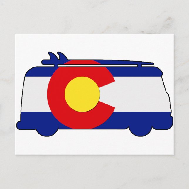 Postal Hippie Van - Colorado (Anverso)