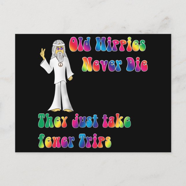 Postal Hippies antiguos (Anverso)