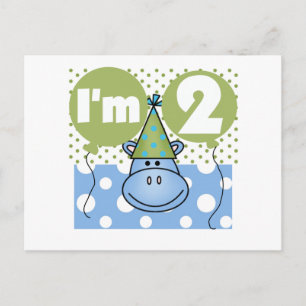 Postal Hippo 2ª camisetas de cumpleaños y regalos