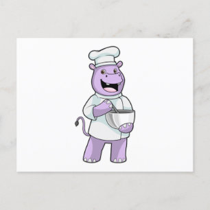 Postal Hippo como chef con Bowl