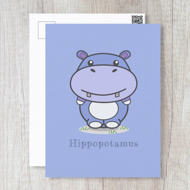 Postal Hippo Cute (Subido por el creador)