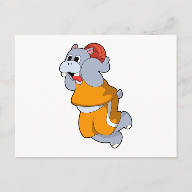 Postal Hippo en Basketball Sports (Anverso)