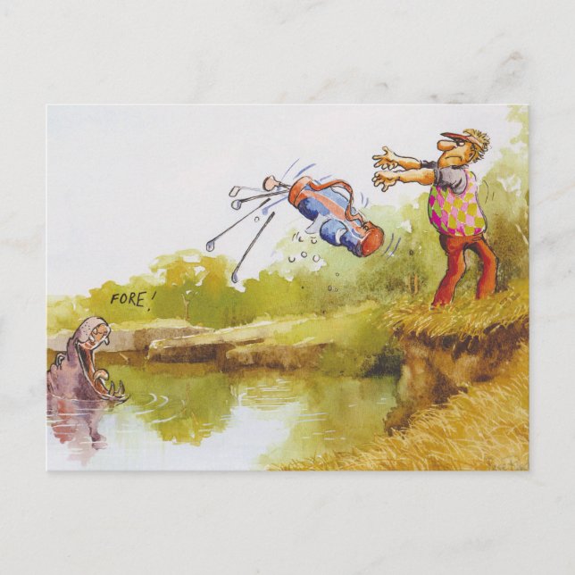 Postal Hippo hambriento (Anverso)