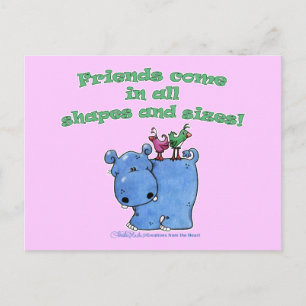 Postal Hippo y amigos de aves
