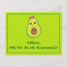 Postal Hipster aguacate será mi dama de honor