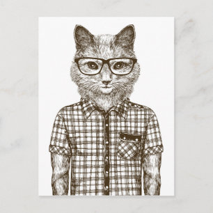 Postal Hipster Cat