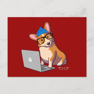 Postal Hipster Corgi 2