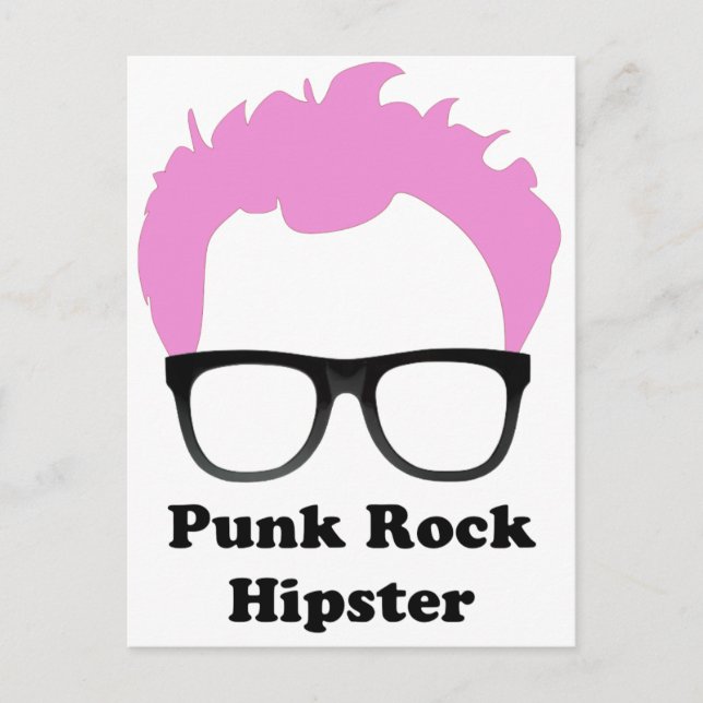 Postal Hipster de rock de punk (Anverso)