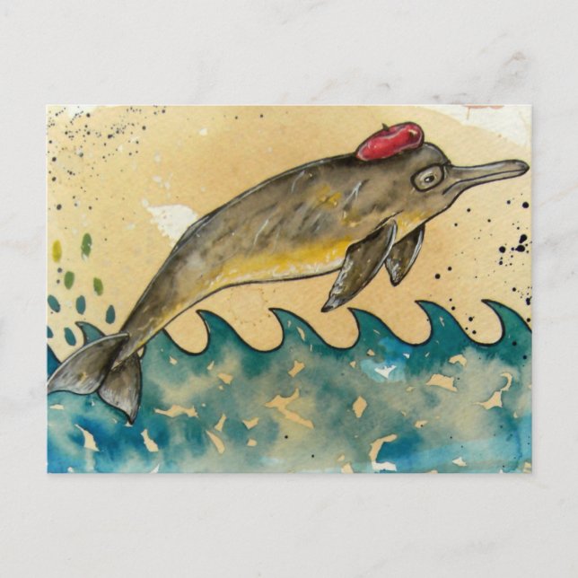 Postal Hipster Dolphin (Anverso)