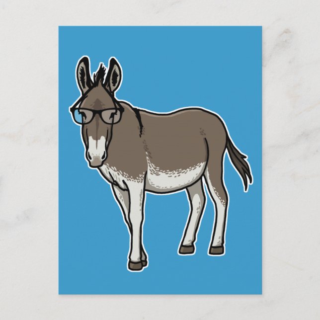 Postal Hipster Donkey (Anverso)