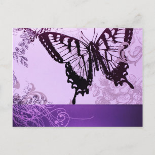 Postal hipster femenina boho chic mariposa