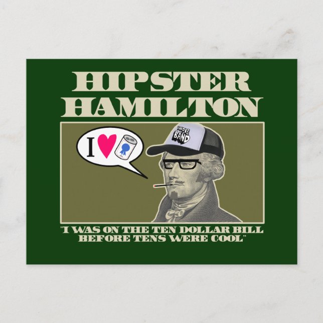 Postal Hipster Hamilton (Anverso)