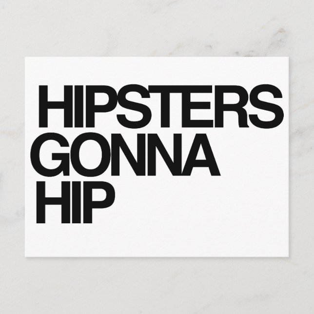 Postal Hipsters Gonna Hip (Anverso)