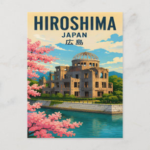 Postal Hiroshima Japón Historia de Paz y Mar Interior de 