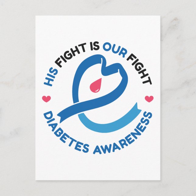 Postal His Fight Is Our Fight – Diabetes Awareness (Anverso)