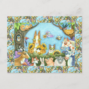 POSTAL HISS N' FITZ GATOS Y MENAGERÍA DE AMIGOS, DIVERTID