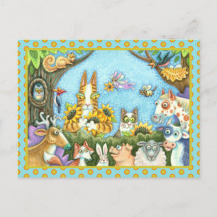 POSTAL HISS N' FITZ GATOS Y MENAGERÍA DE AMIGOS, DIVERTID