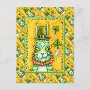 POSTAL HISS N' FITZ LEPRECHAUN, ST. GATO DIVERTIDO DEL DÍ
