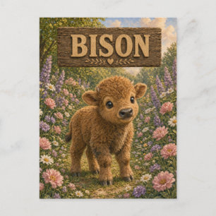 Postal Historia de bebés bisontes lindos libro infantil a