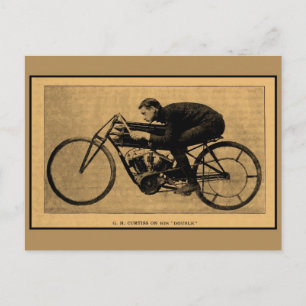Postal Historia de carreras de motocicletas GH Curtiss en