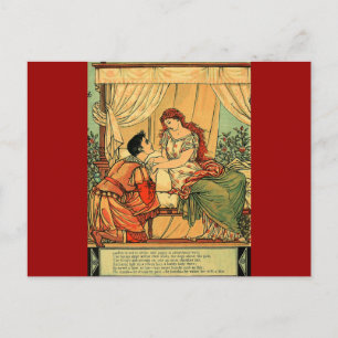 Postal Historia de hadas de belleza durmiente de Walter C