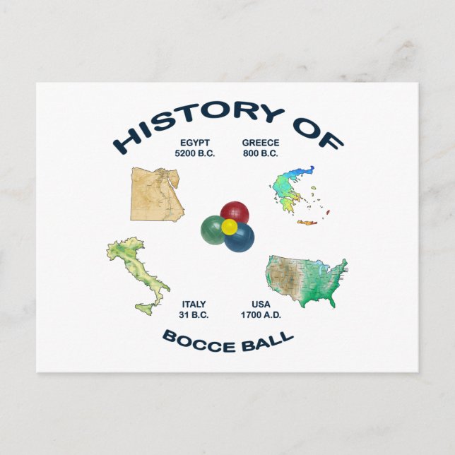 Postal Historia de la bola de Bocce (Anverso)