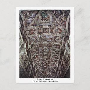 Postal Historia De La Creación En Capilla Sixtina De