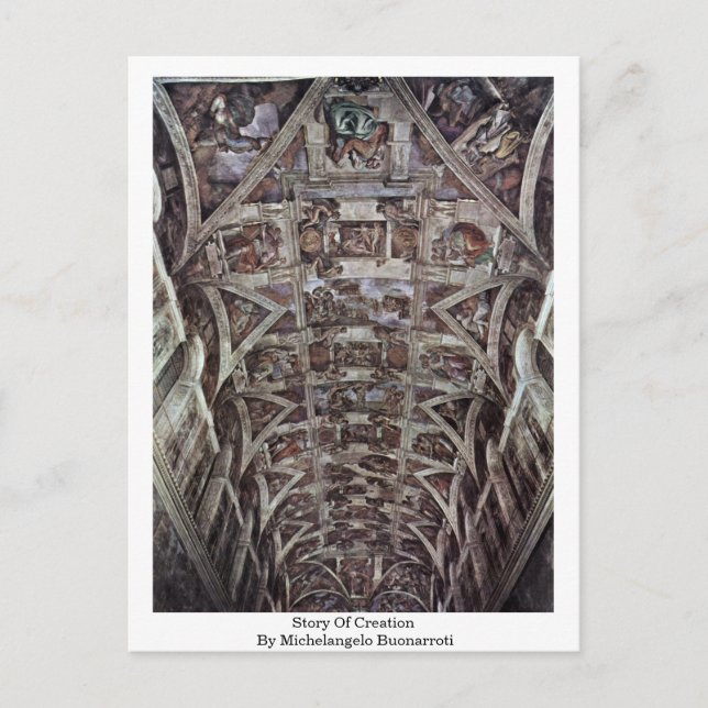 Postal Historia De La Creación En Capilla Sixtina De (Anverso)