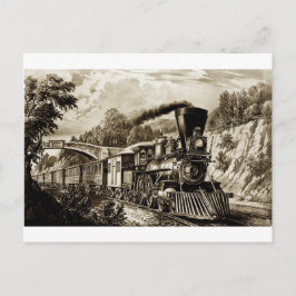 Postal Historia de la locomotora de vapor