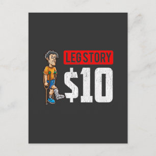 Postal Historia de pierna hueso roto recuperación de ciru