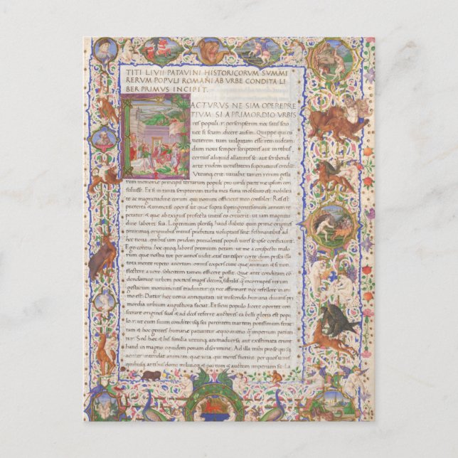 Postal Historia de Tito Libio de Roma Manuscrito Medieval (Anverso)