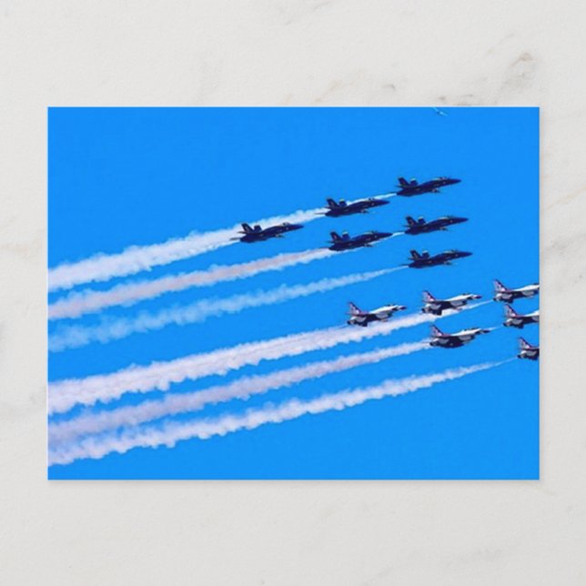 Postal Historia de vuelo de Blue Angels y Thunderbirds (Anverso)
