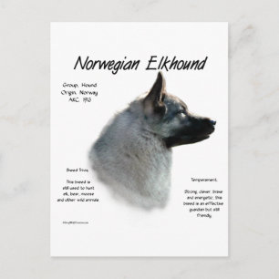 Postal Historia del Norwegian Elkhound Diseño