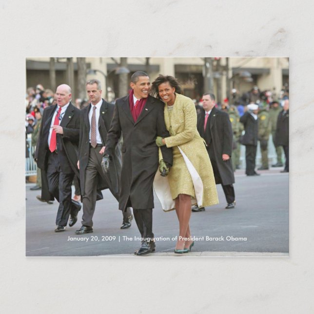 Postal HISTORIA: Inauguración de Barack y Michelle Obama (Anverso)