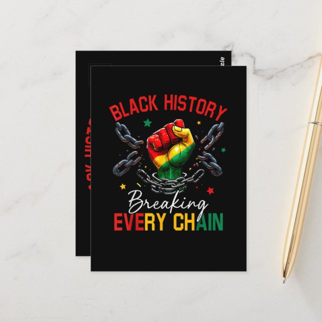 Postal Historia Negra Rompiendo Cada Cadena  (Anverso/Reverso In Situ)