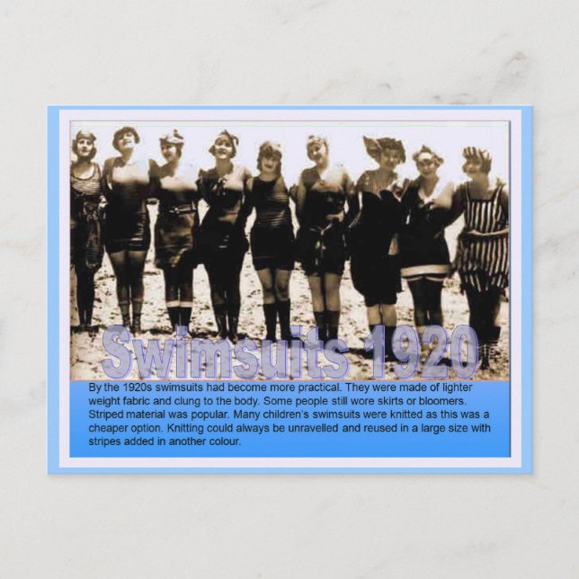 Postal Historia, victoriana, bañistas 1920 (Anverso)