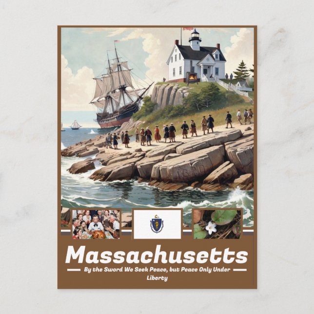 Postal Historia y arte de Massachusetts (Anverso)