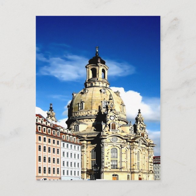 Postal historia y ciudad de dresden frauenkirche (Anverso)