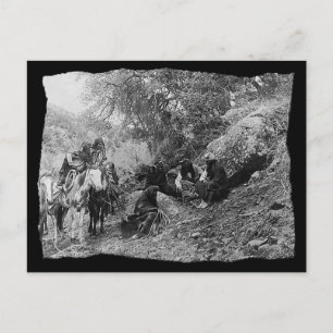 Postal Historias Apache Nativas Vintage