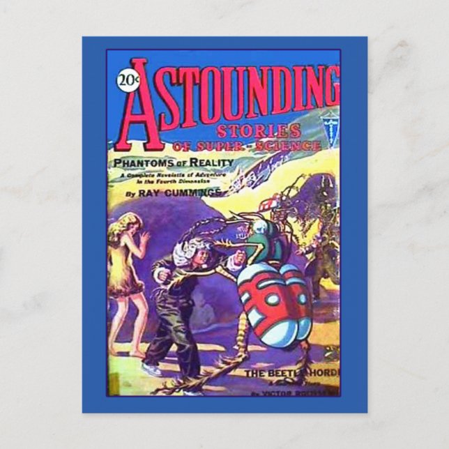 Postal Historias asombrosas de la superciencia enero de 1 (Anverso)