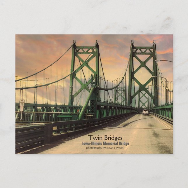 Postal histórica de dos puentes (Anverso)