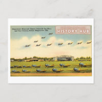 Postal histórica de reimpresión del aeropuerto de 