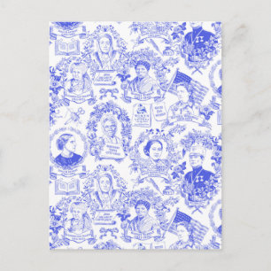 Postal Histórica Feminista Pioneers Blue Toile